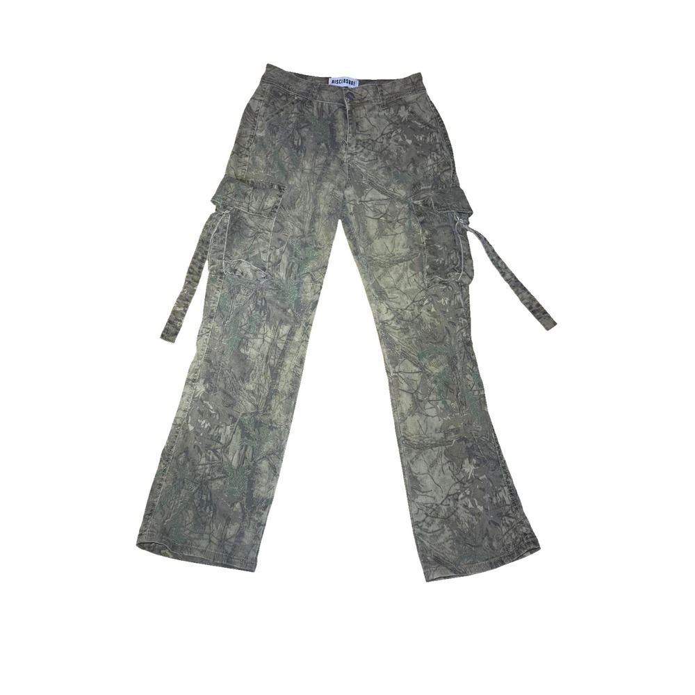 Disclosure Y2K RealTree Camo Cargo Pants Womens 00/23 Green Brown Utility Straps